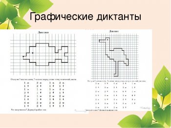 Графические диктанты в группе "Золотой ключик"